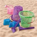 Secchielli e giocattoli per la sabbia, 7 pezzi