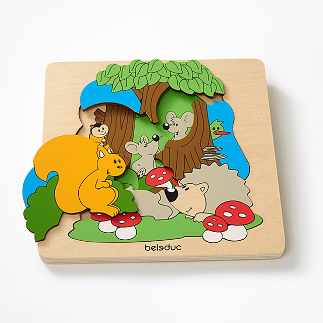 Puzzles superposés forêt