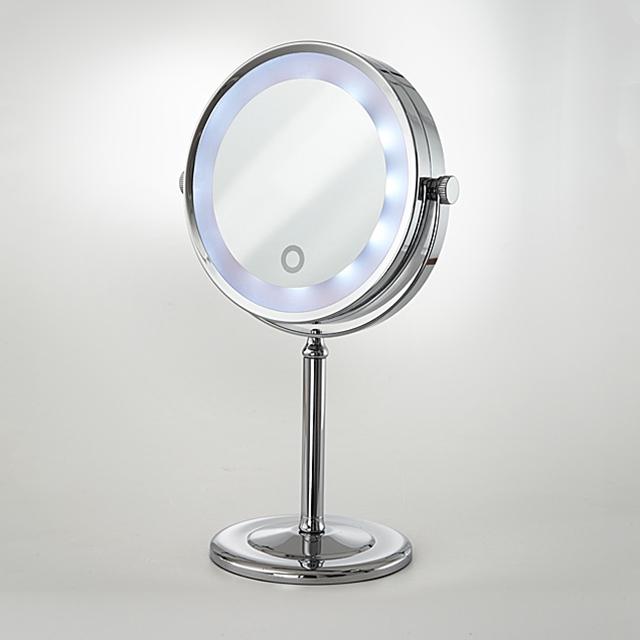 Miroir de maquillage avec loupe et éclairage LED