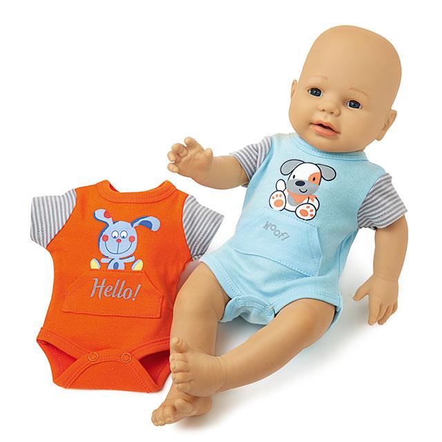 Body-pagliaccetto in 2 pezzi per bambola Baby Love