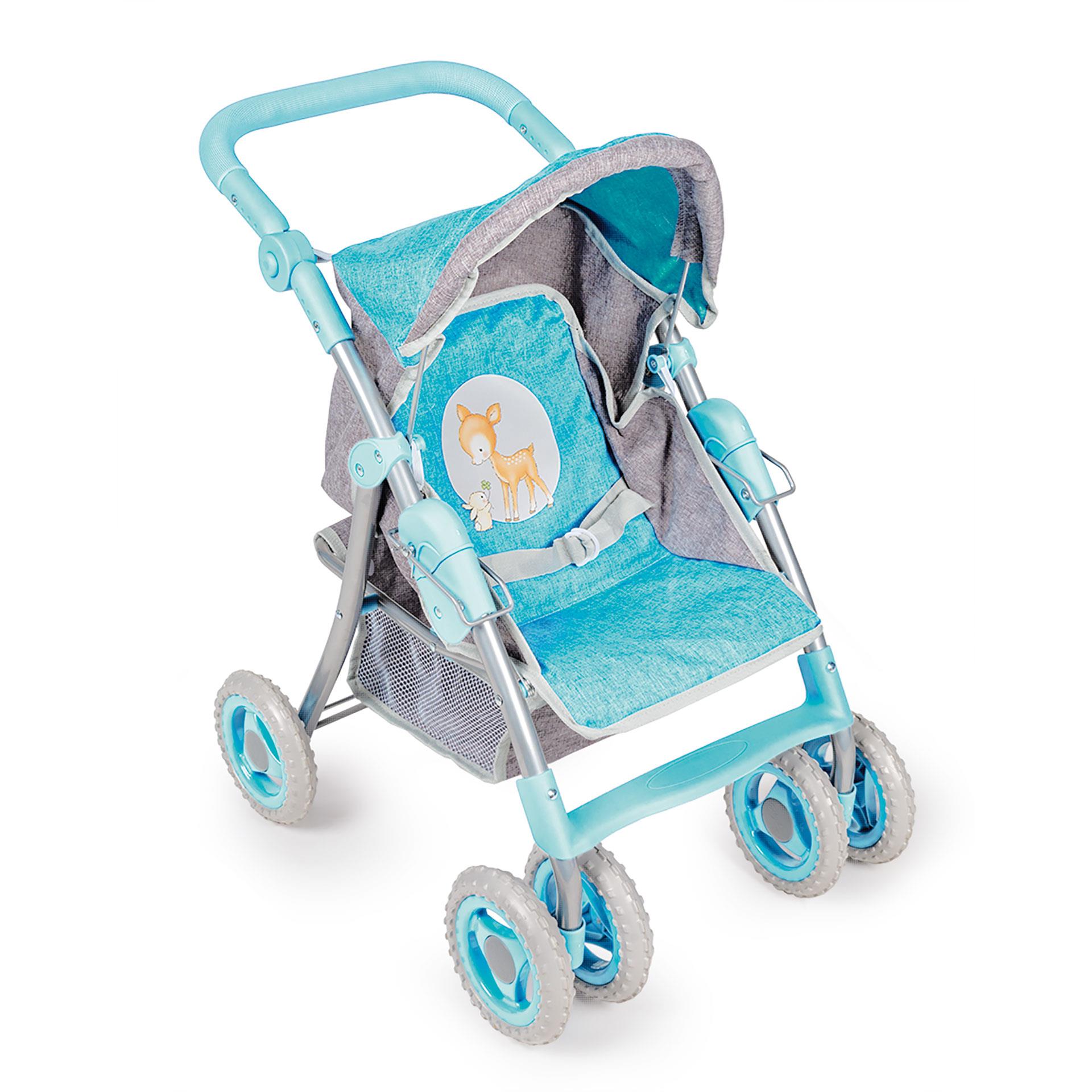 Passeggino per bambole Dream-Line, blu e grigio