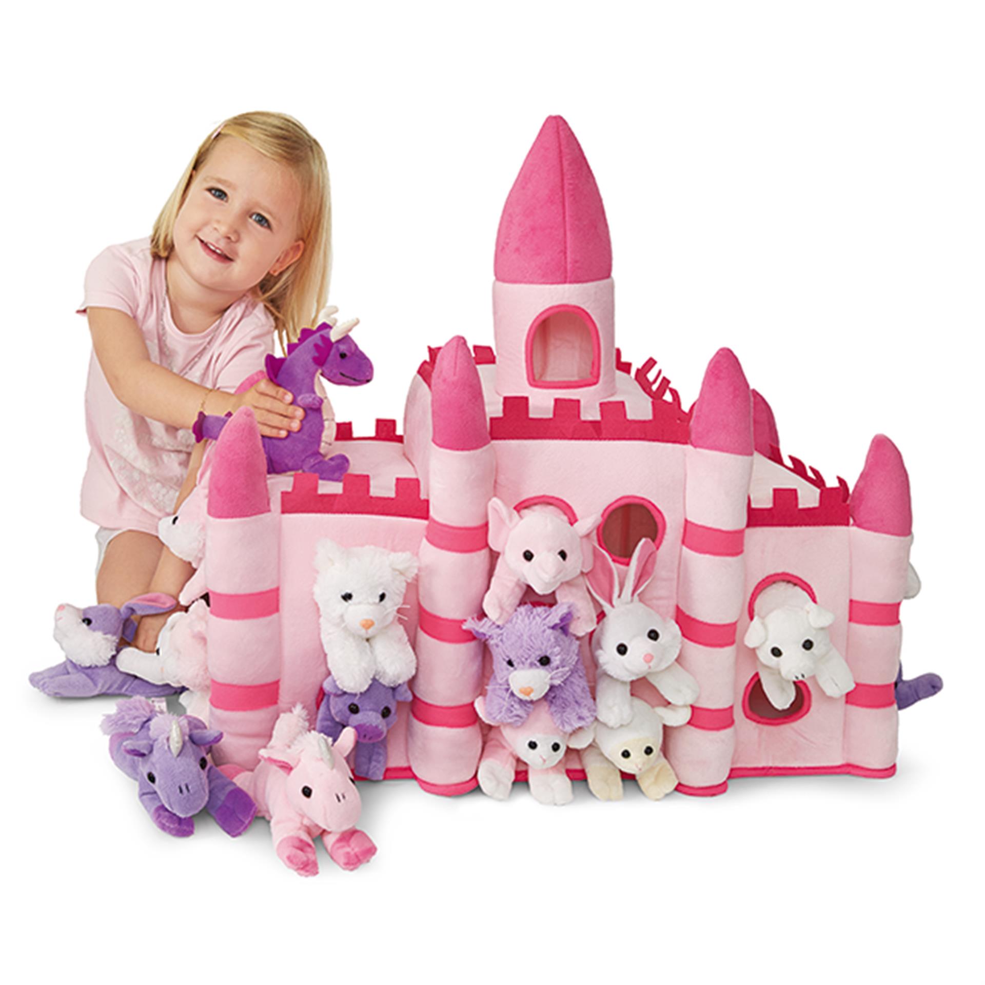 Château de contes de fée en peluche XXL, 20 pces