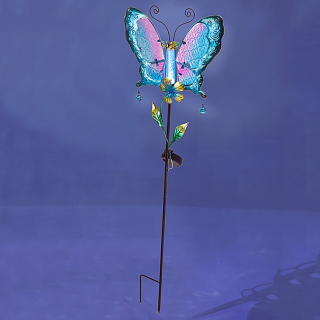 Figurine lumineuse papillon bleu