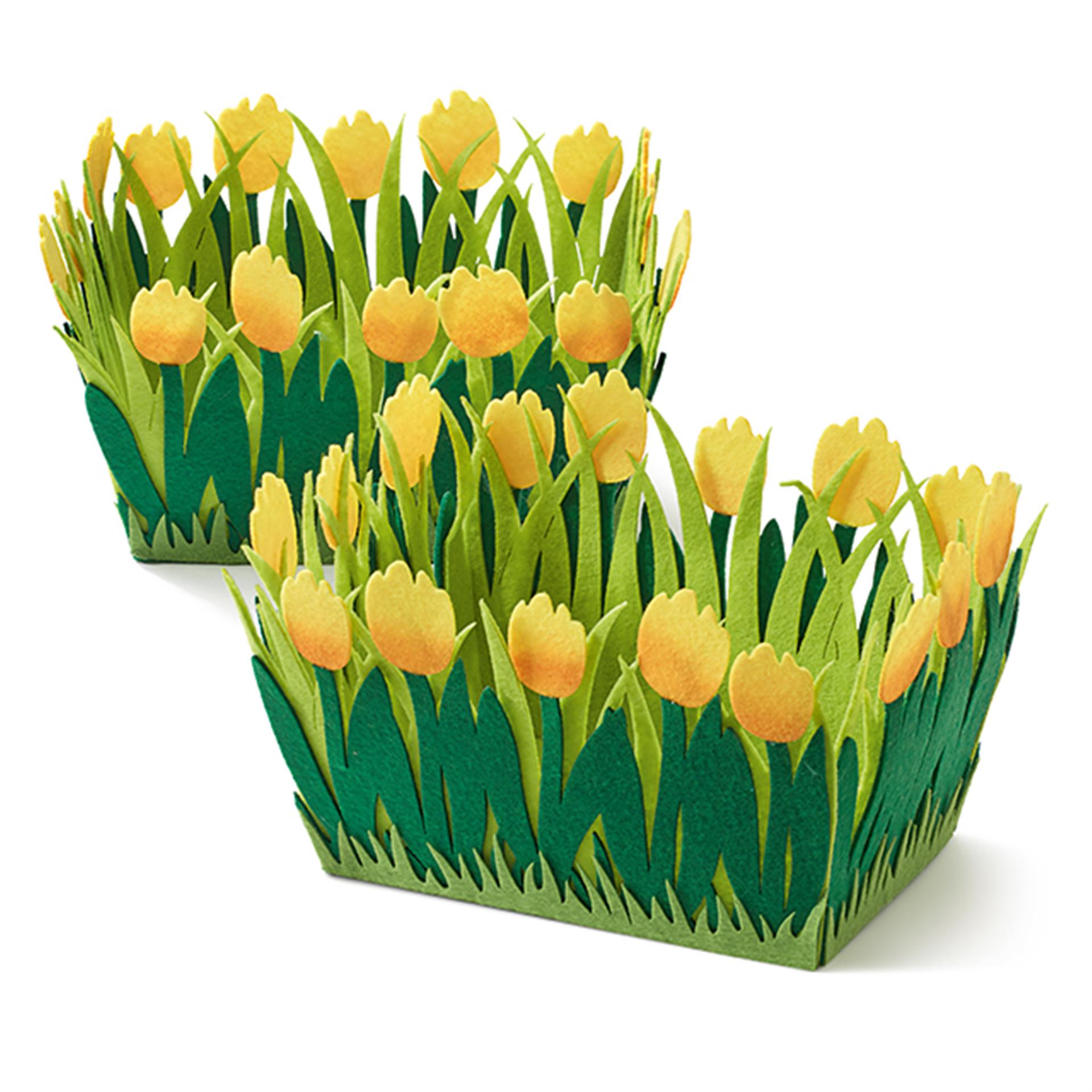 Filzkörbchen Tulpen 2 Stk.