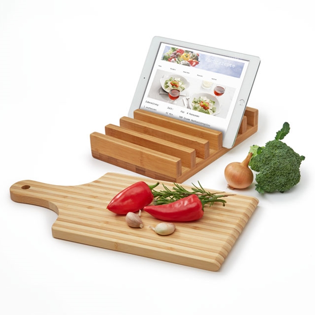 Gourmet Tablet Halterung mit Schneidebrett