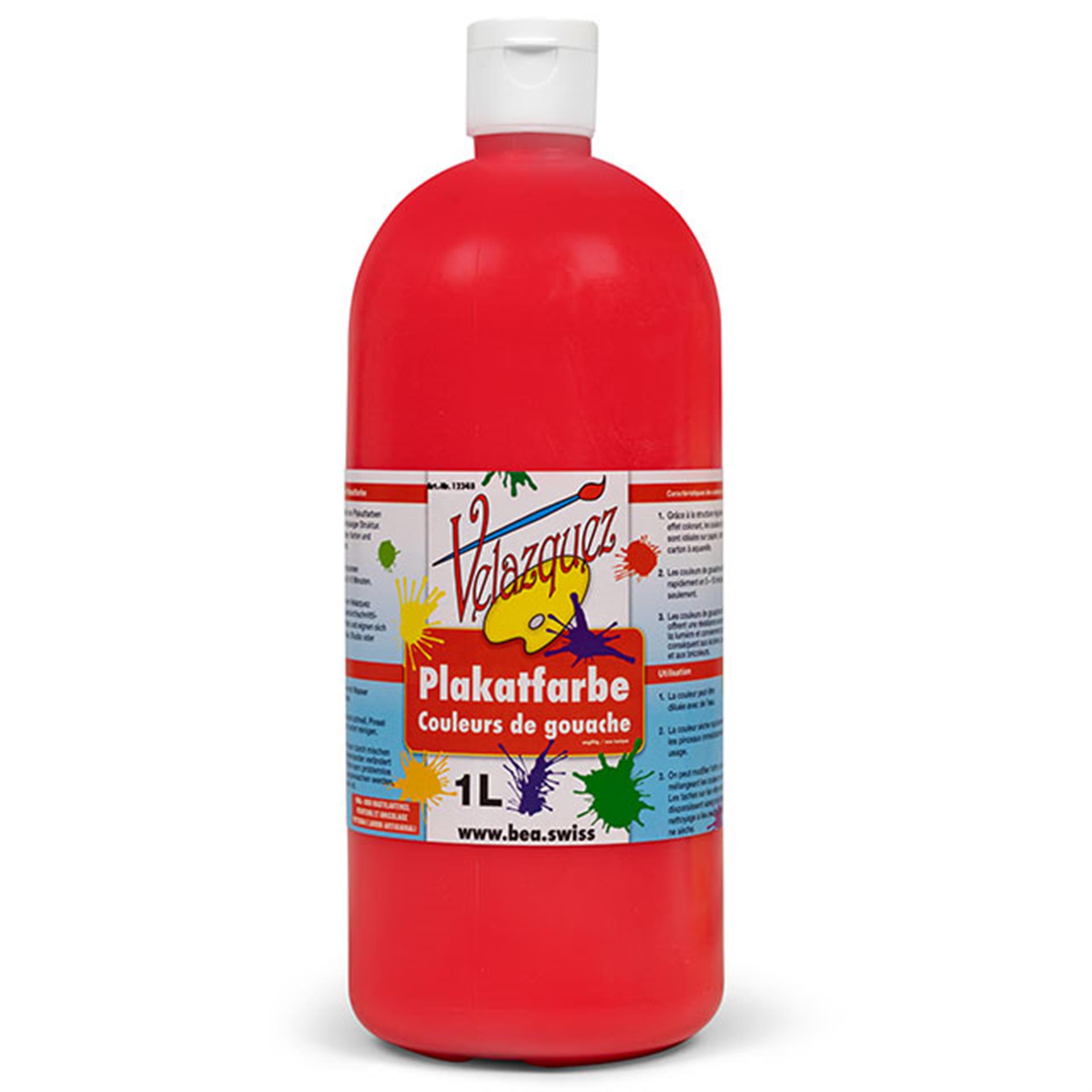 Velazquez Plakatfarbe rot 1 Liter