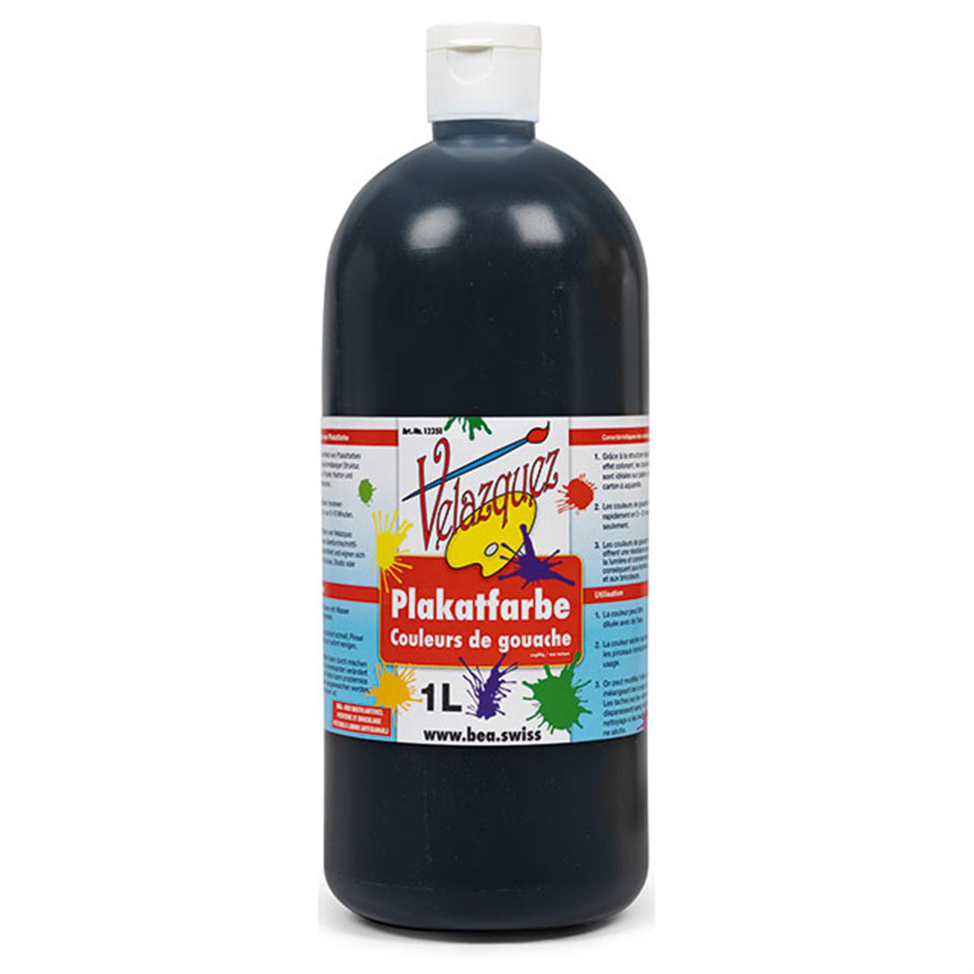 Velazquez Plakatfarbe schwarz 1 Liter