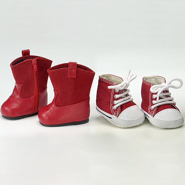 Poupée bottes et souliers rouge BL