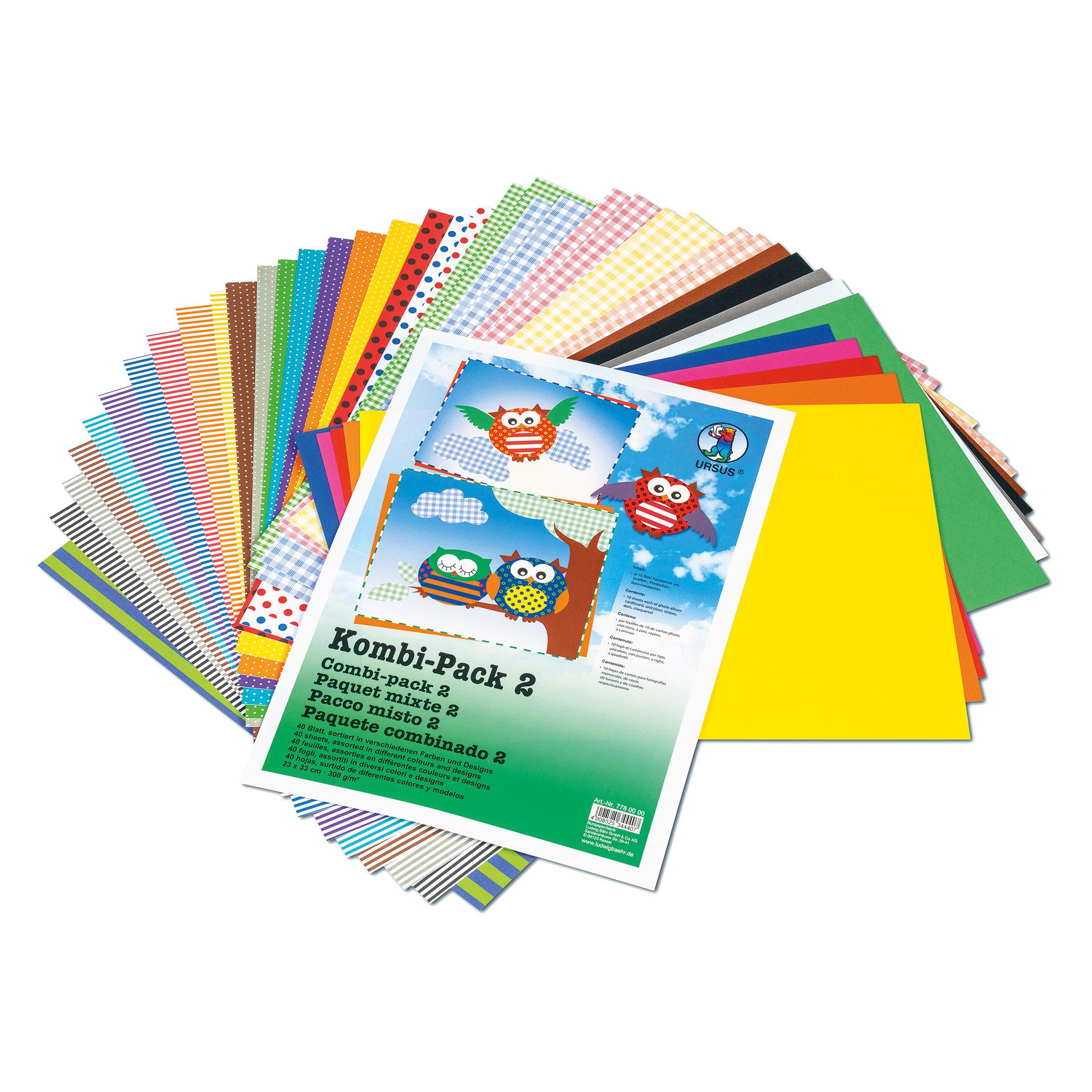 Papier cartonné de couleur, 40 pces