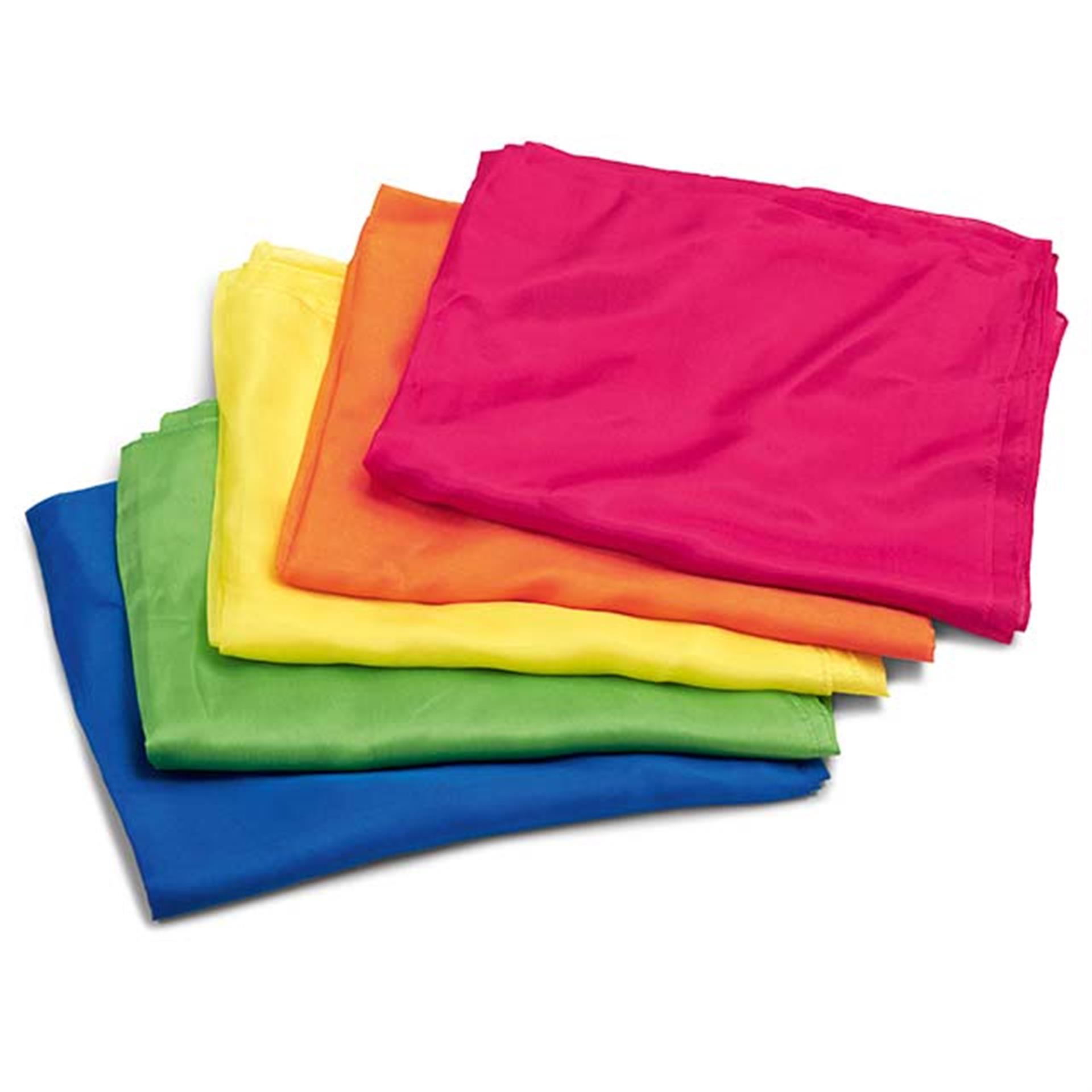 Foulards de jonglage en soie, grands, 5 pces