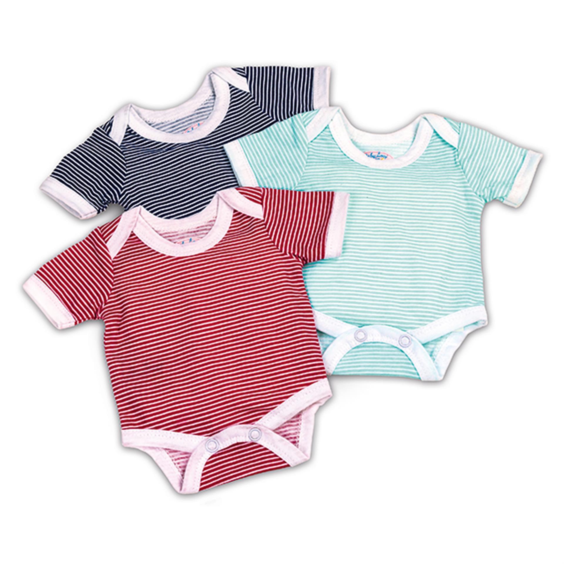 Puppen Bodys gestreift 3er Set BL