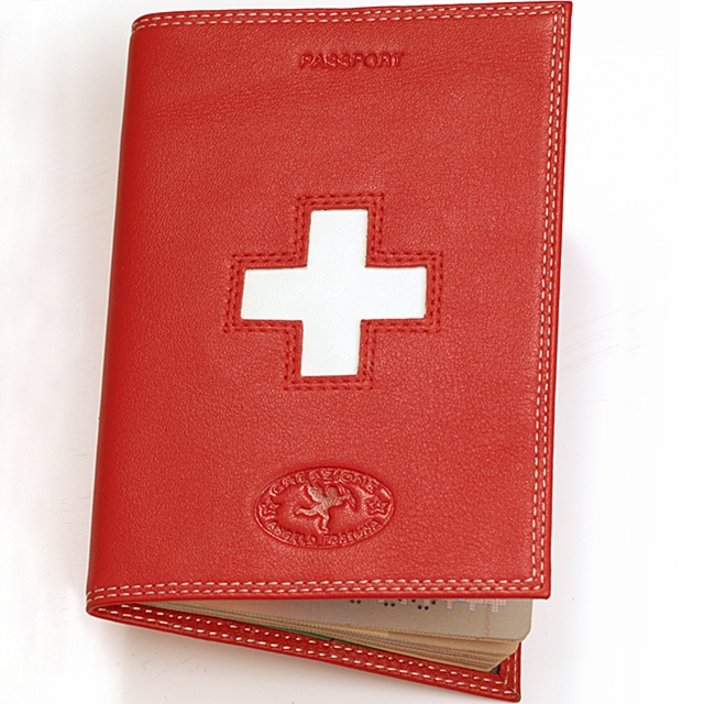 Etui pour passeport rouge