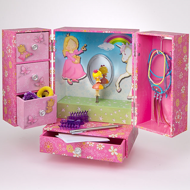 Coffret a bijoux princess et licorne