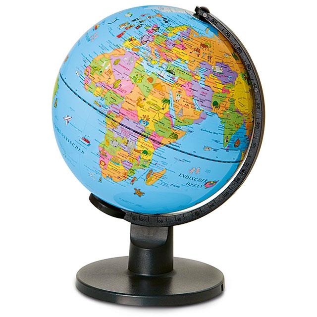 Globe Terrestre 10 cm avec Pays en Couleurs : déco enfant