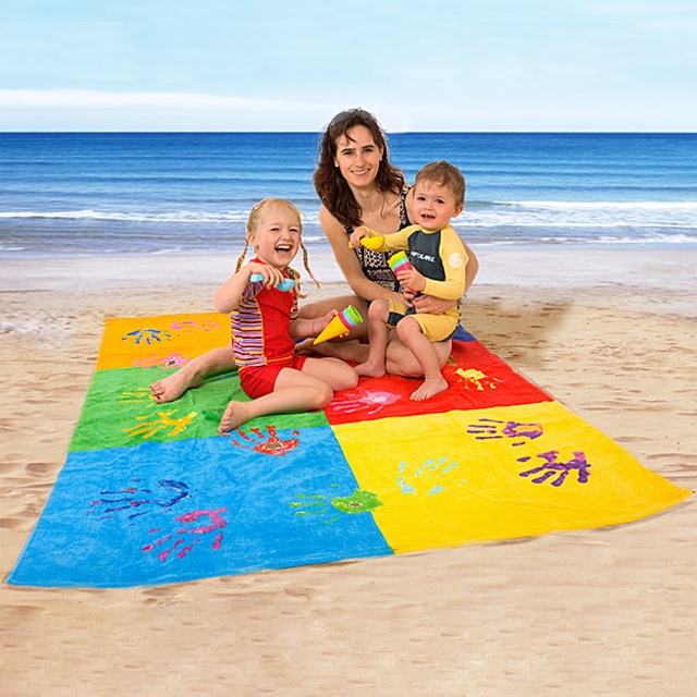 Telo da spiaggia per famiglia XXL 200x140 cm