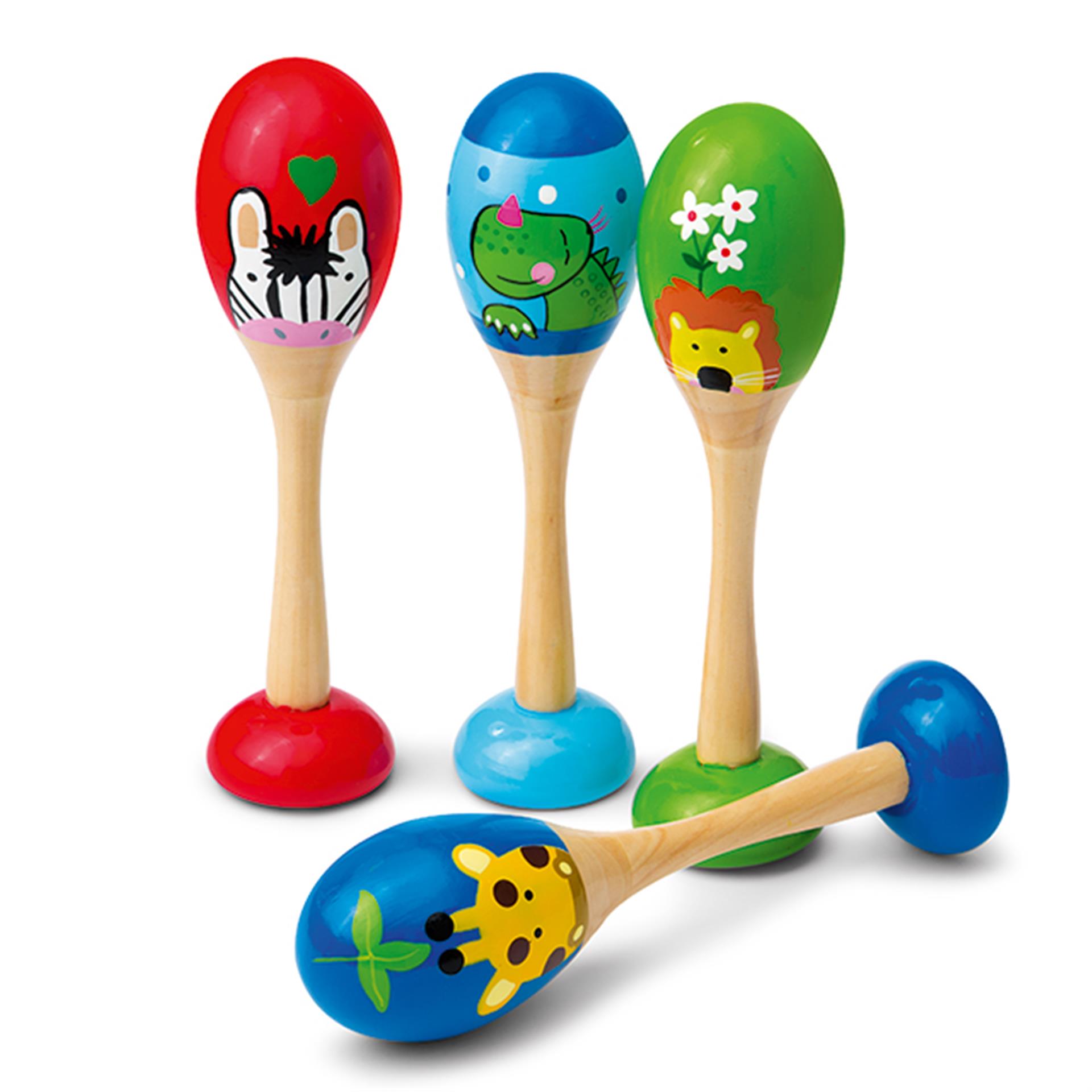 Maracas Rassel Holz 4 Stk.