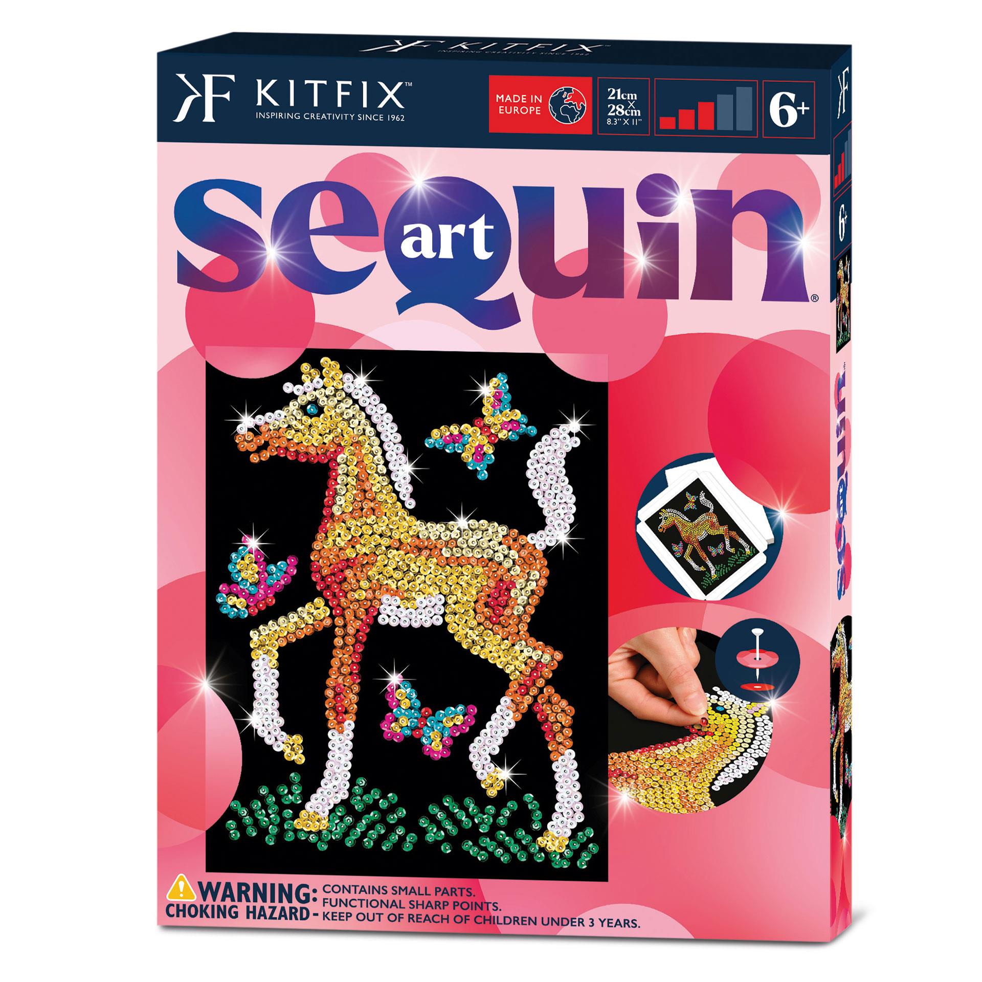 Sequin Art Pailletten Kunst Fohlen