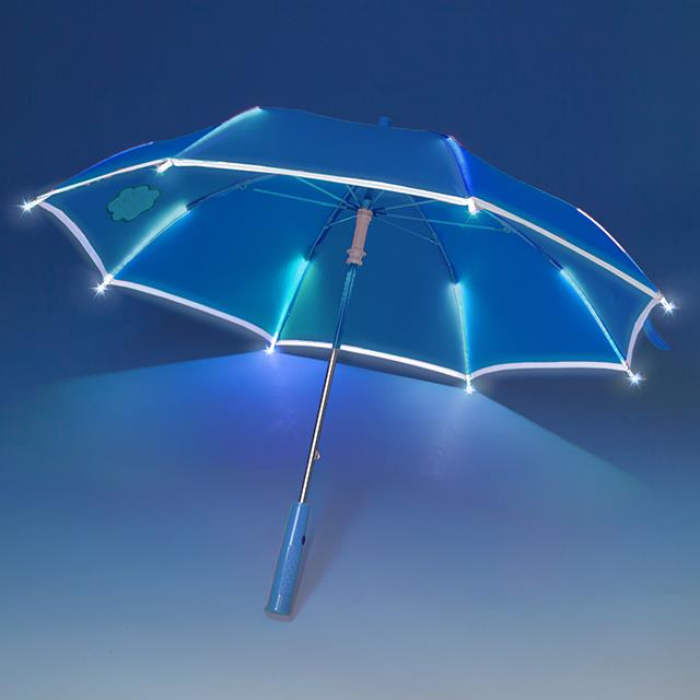 Kinder LED Regenschirm Dragon Boy blau