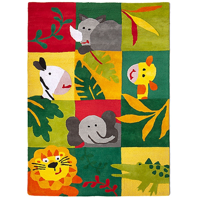 Kinderteppich Safari XL Baumwolle 160 x 230 cm