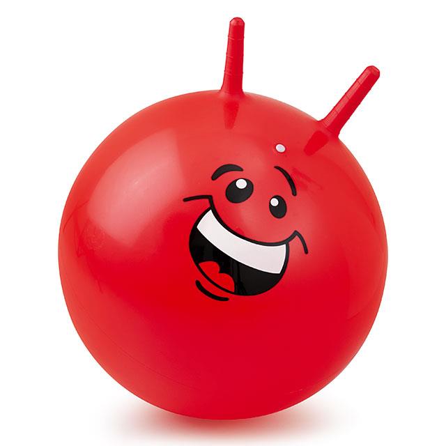 Hüpfball Rot Smile Face