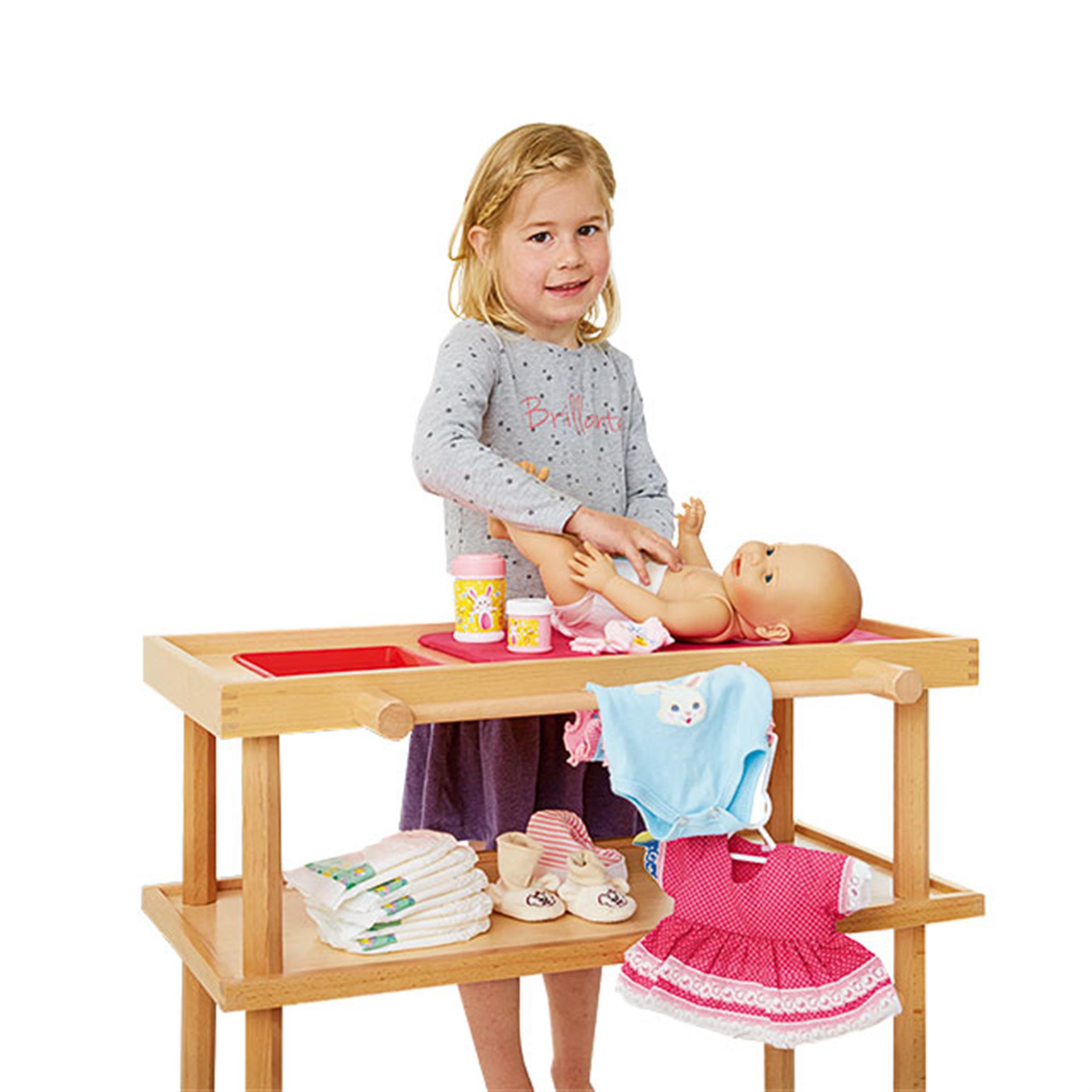 Table à langer pour poupée avec cuisine