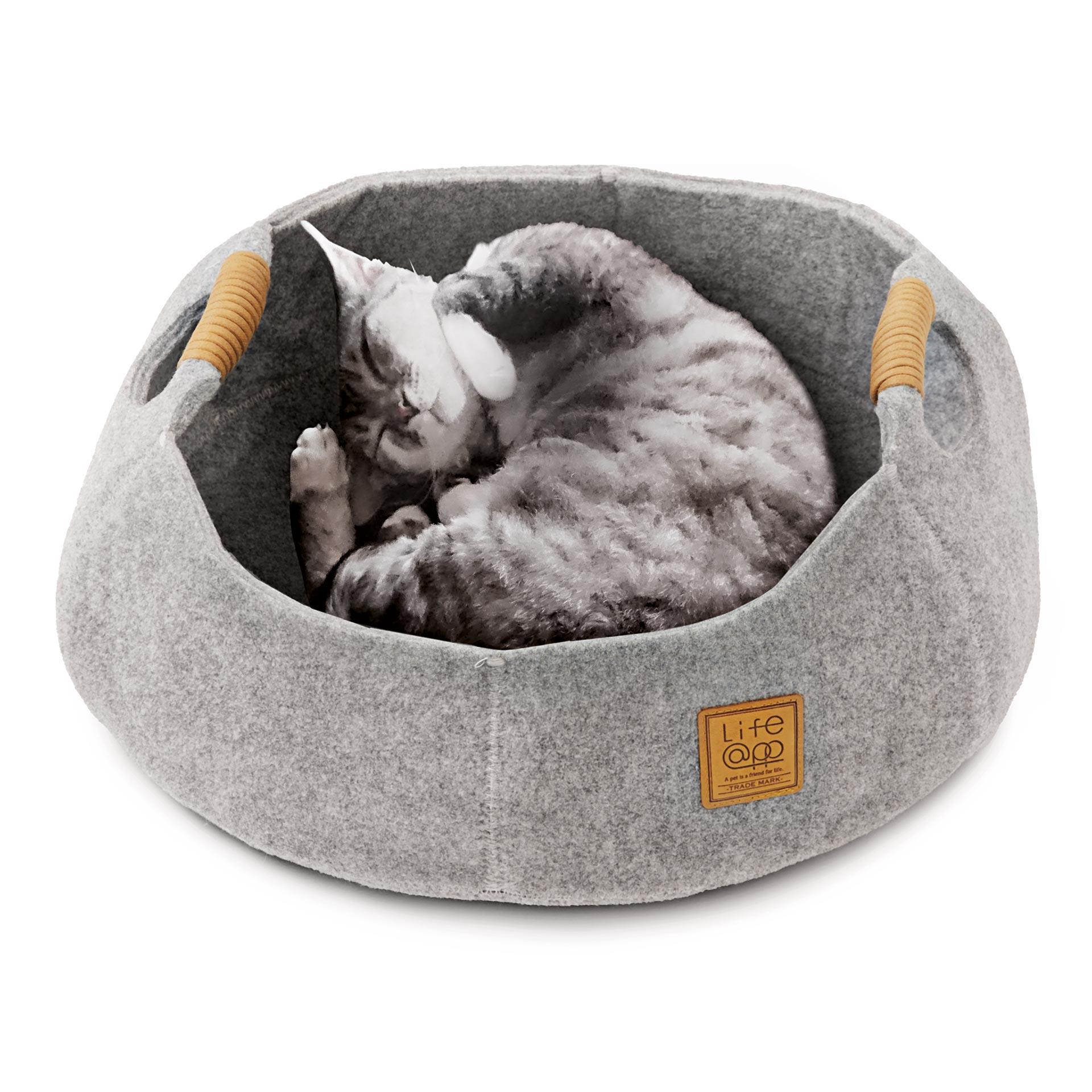 Cestino comfort per gatti, grigio chiaro