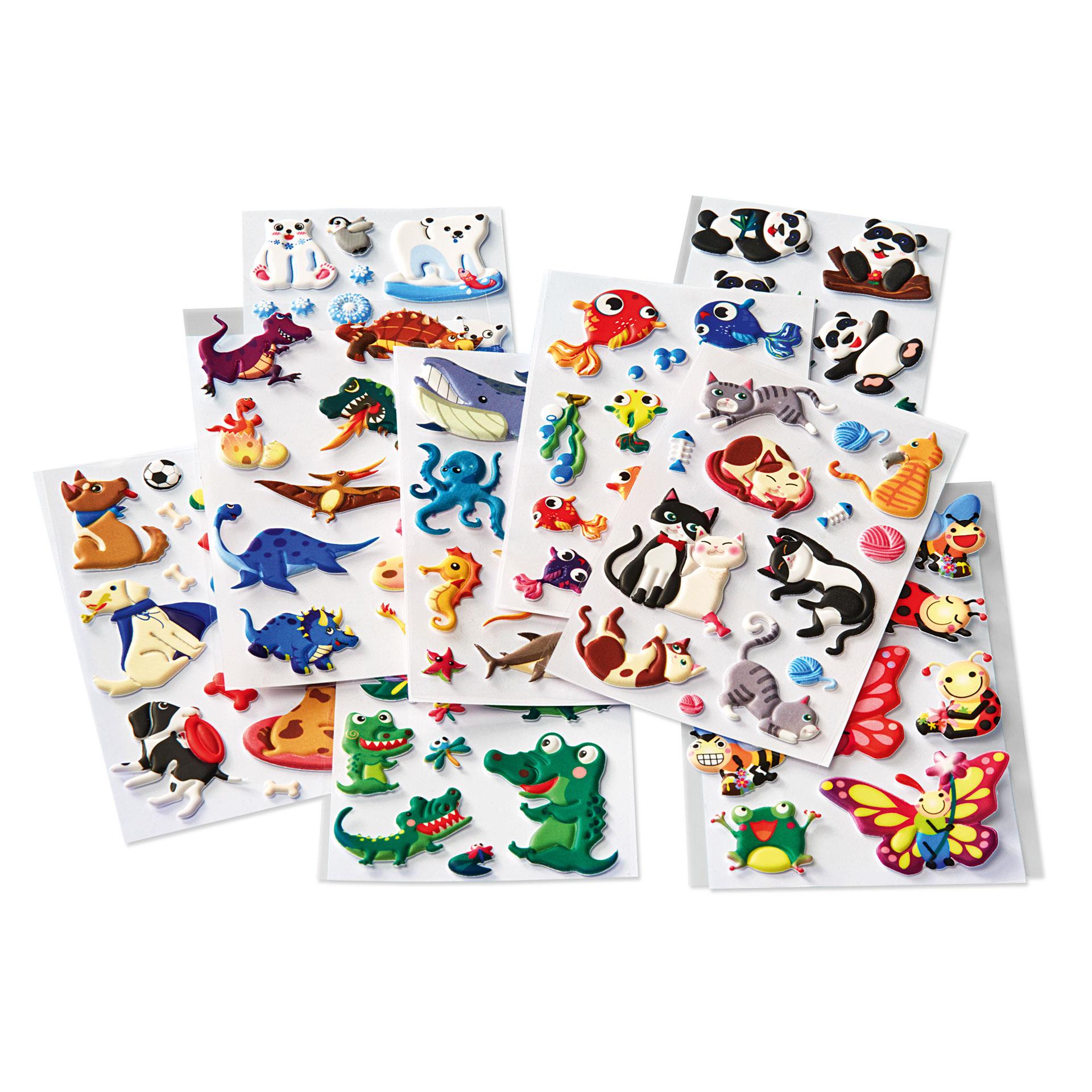 Autocollants tout doux animaux 116 pcs