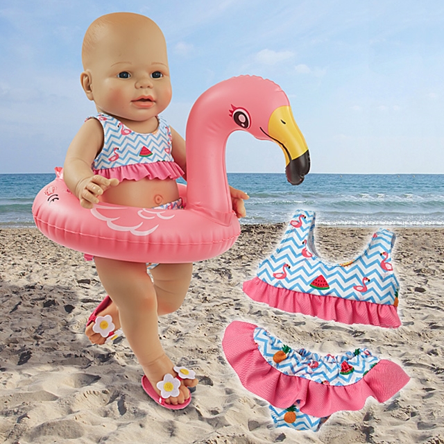 Puppen Schwimmset Flamingo 4tlg. BL