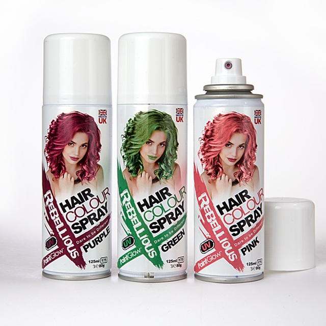Spray de couleur pour cheveux 3 pces