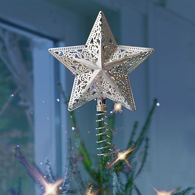 Puntale a stella per albero di Natale
