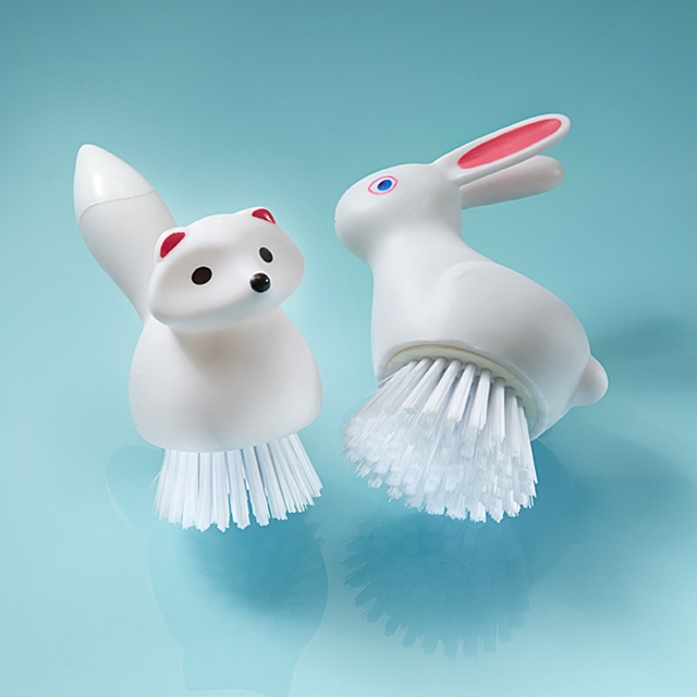 Brosse à vaisselle renard et lapin