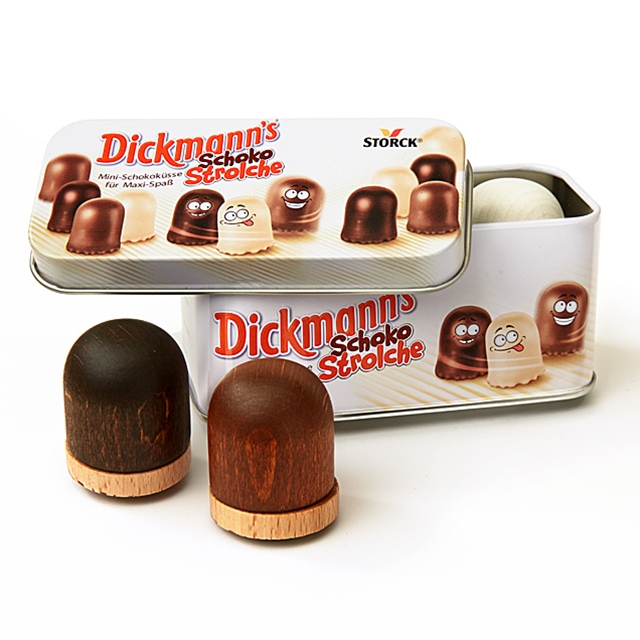 Baci di cioccolato Dickmann's in legno, 3 pezzi