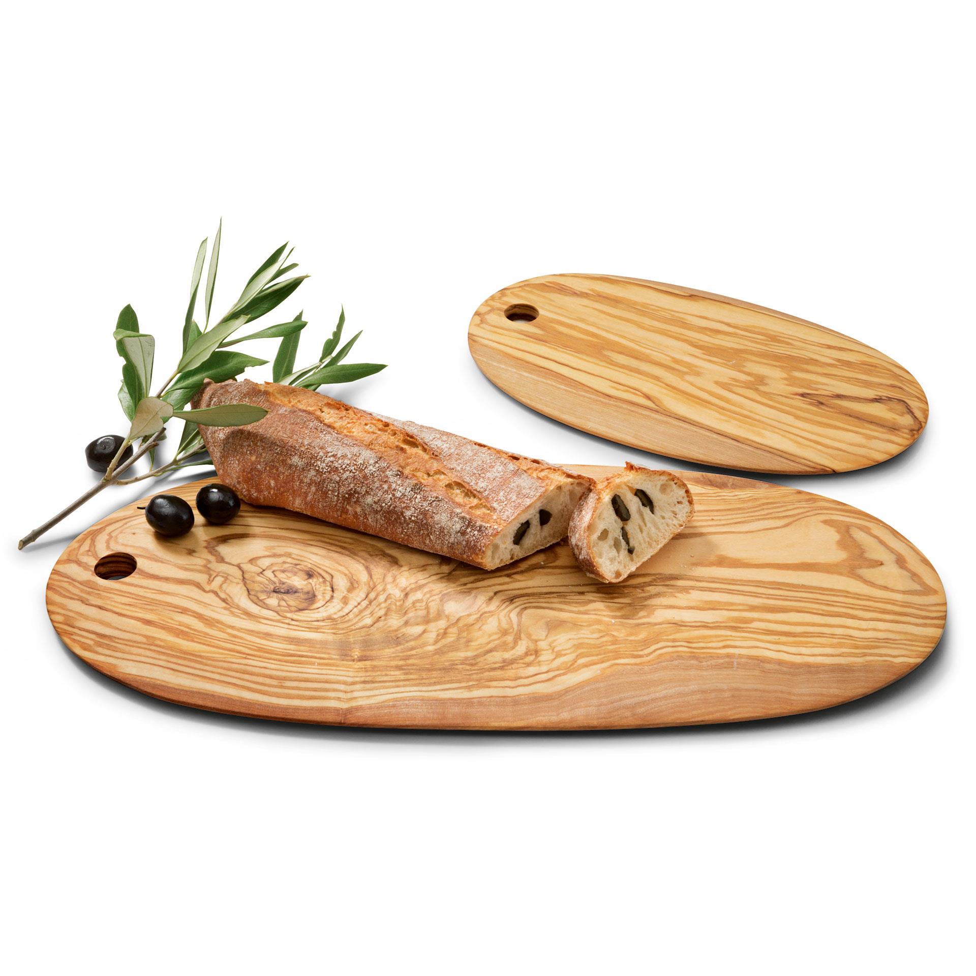 2 vassoietti da antipasto, in legno di olivo