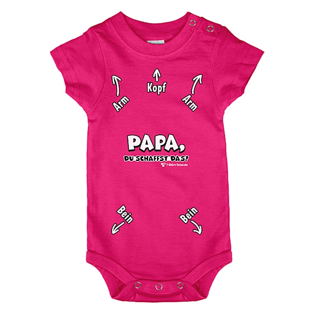 Baby Body Papa du schaffst das, Pink 68/74