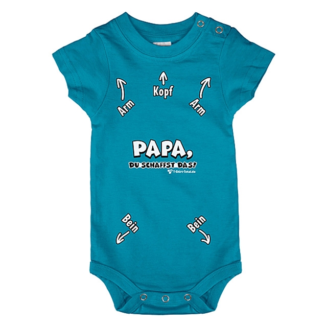 Baby Body Papa du schaffst das, Türkis 56/62