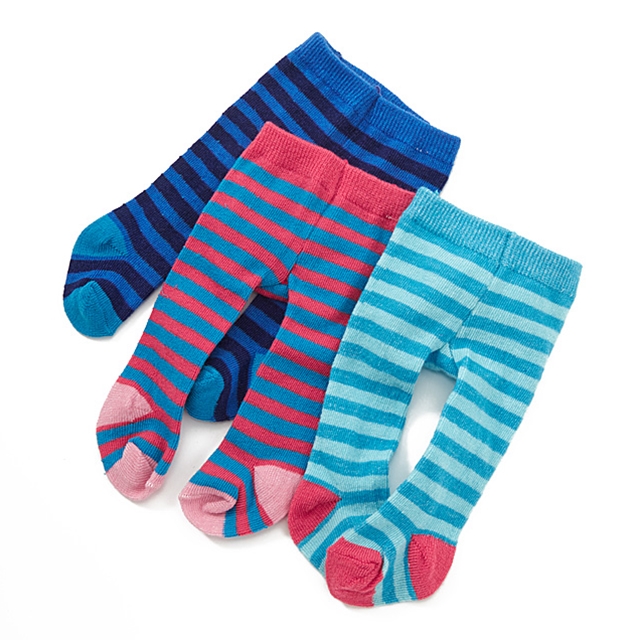 Puppen Strumpfhosen Ringelstreifen 3er Set Baby Love