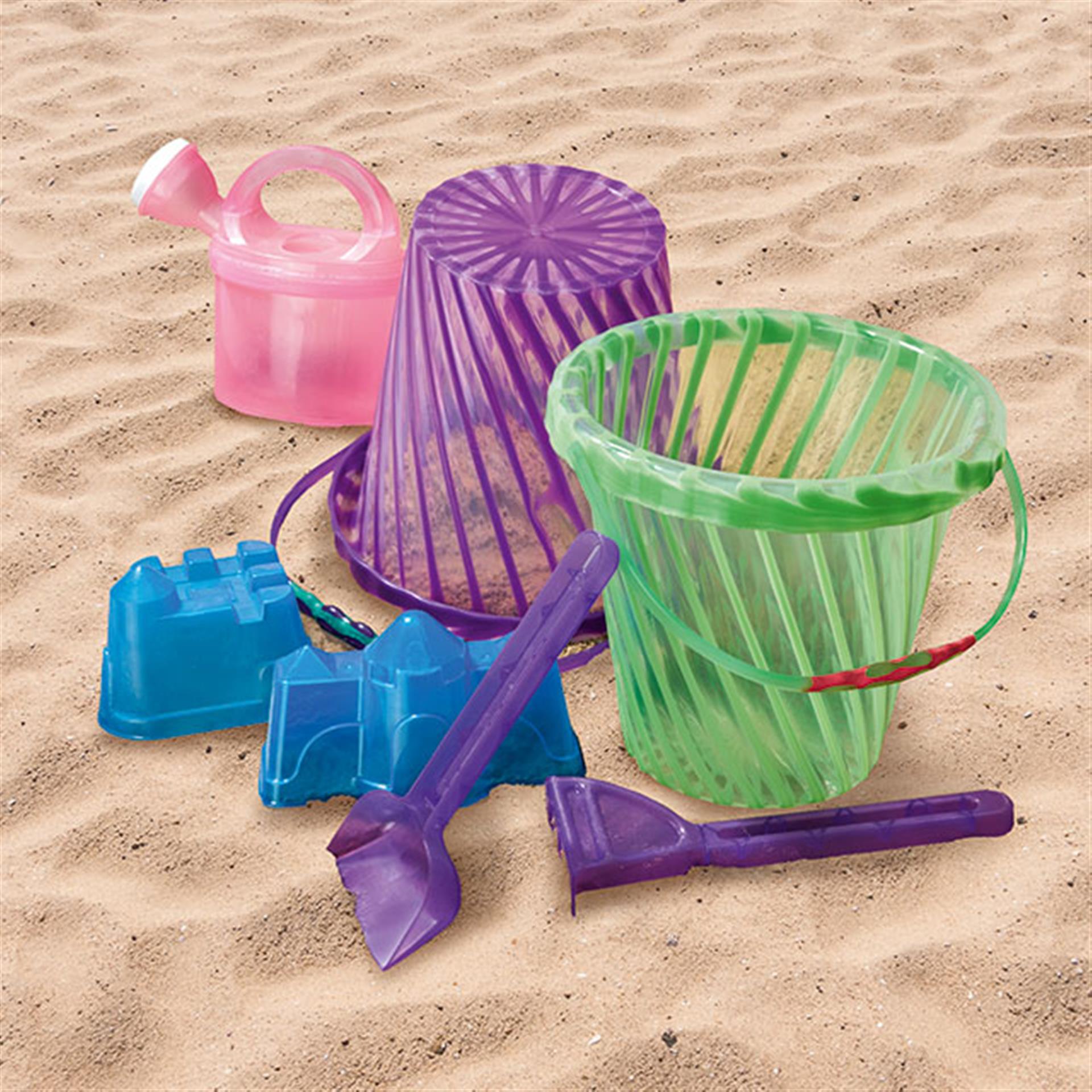 Seau de jouets de plage 7 pces