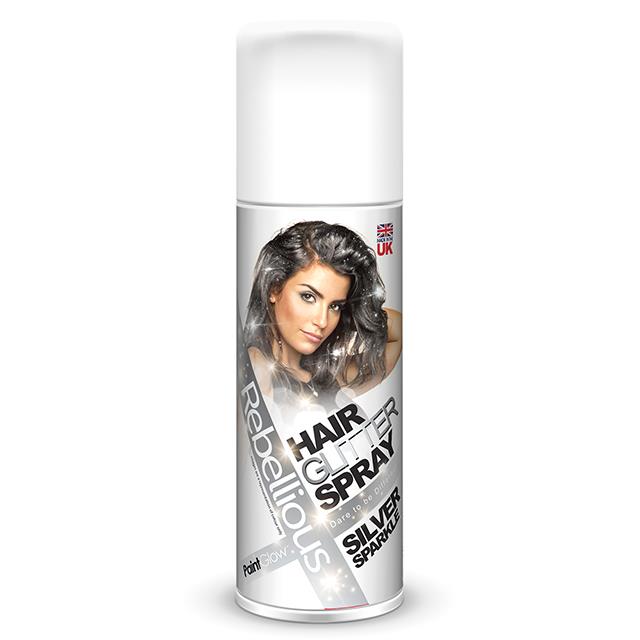 Glitzer Haarspray silber 125ml