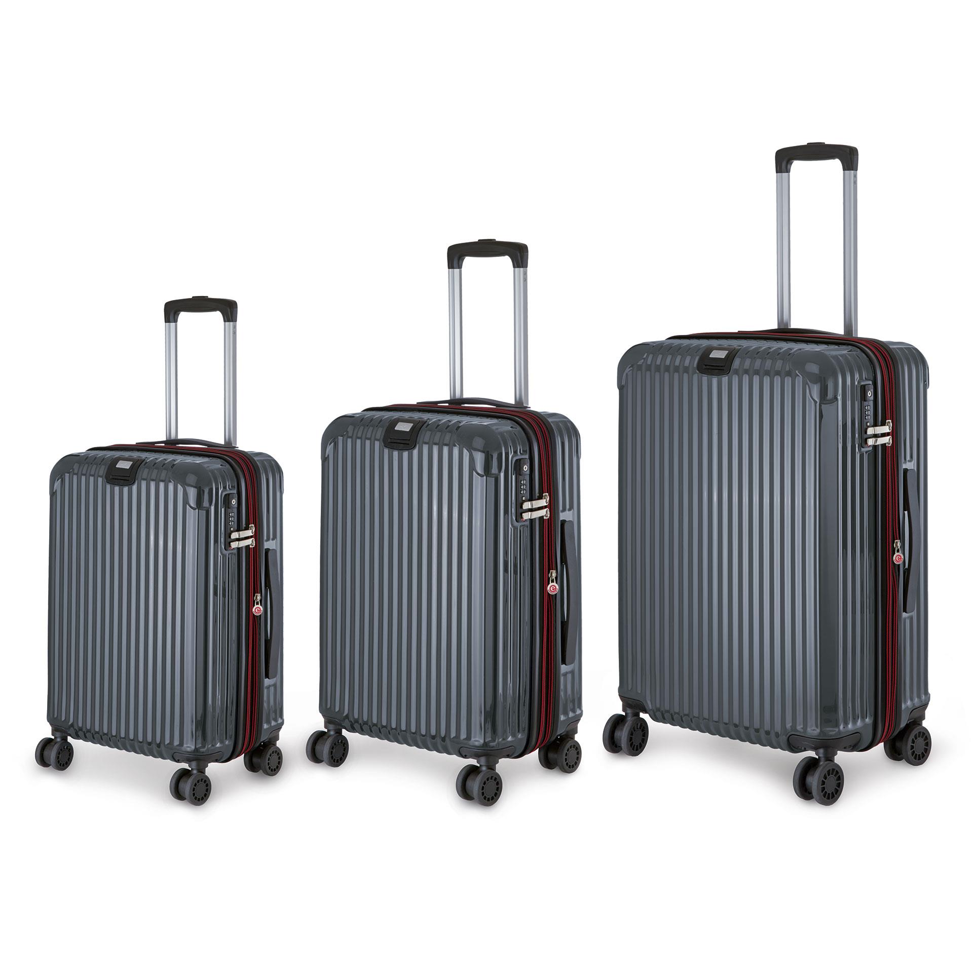 Valise à coque Premium anthracite, 3 pces