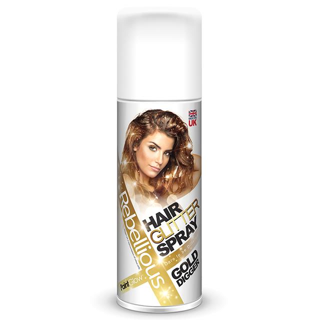 Spray brillante oro per capelli, 125 ml
