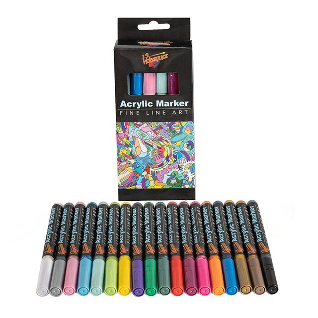 Acrylic Marker, 18 pezzi