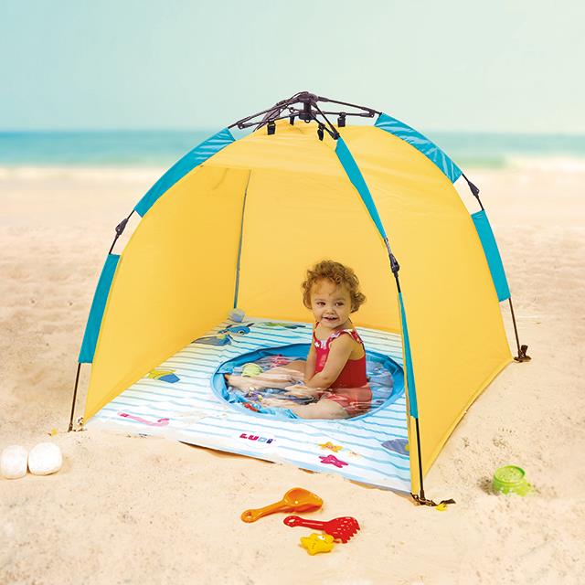Piscinetta e tenda da spiaggia, 2 in 1