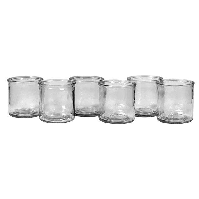 Verres pour bougies à réchaud 6 pces