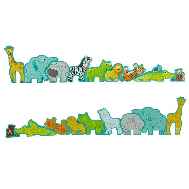 Puzzle animaux & nombres, 26 pces 70 cm