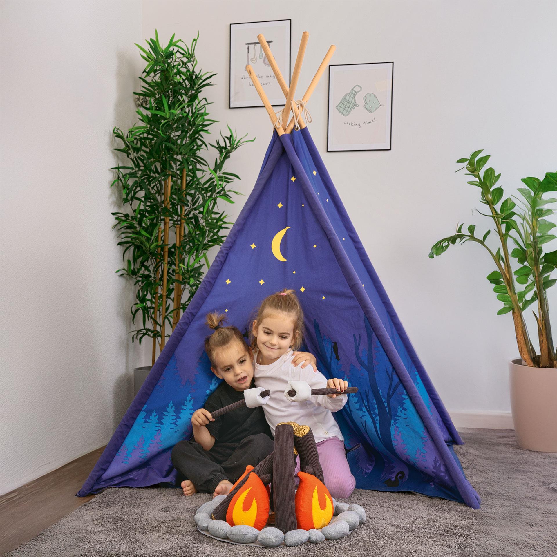 Tipi pour enfants Magie de la nuit en forêt