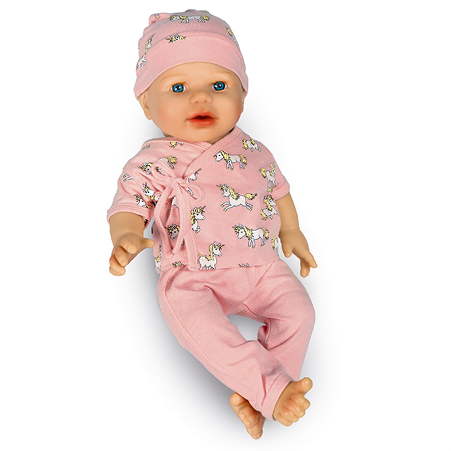 Puppen Pyjama Set Einhorn 3tlg. Baby Love