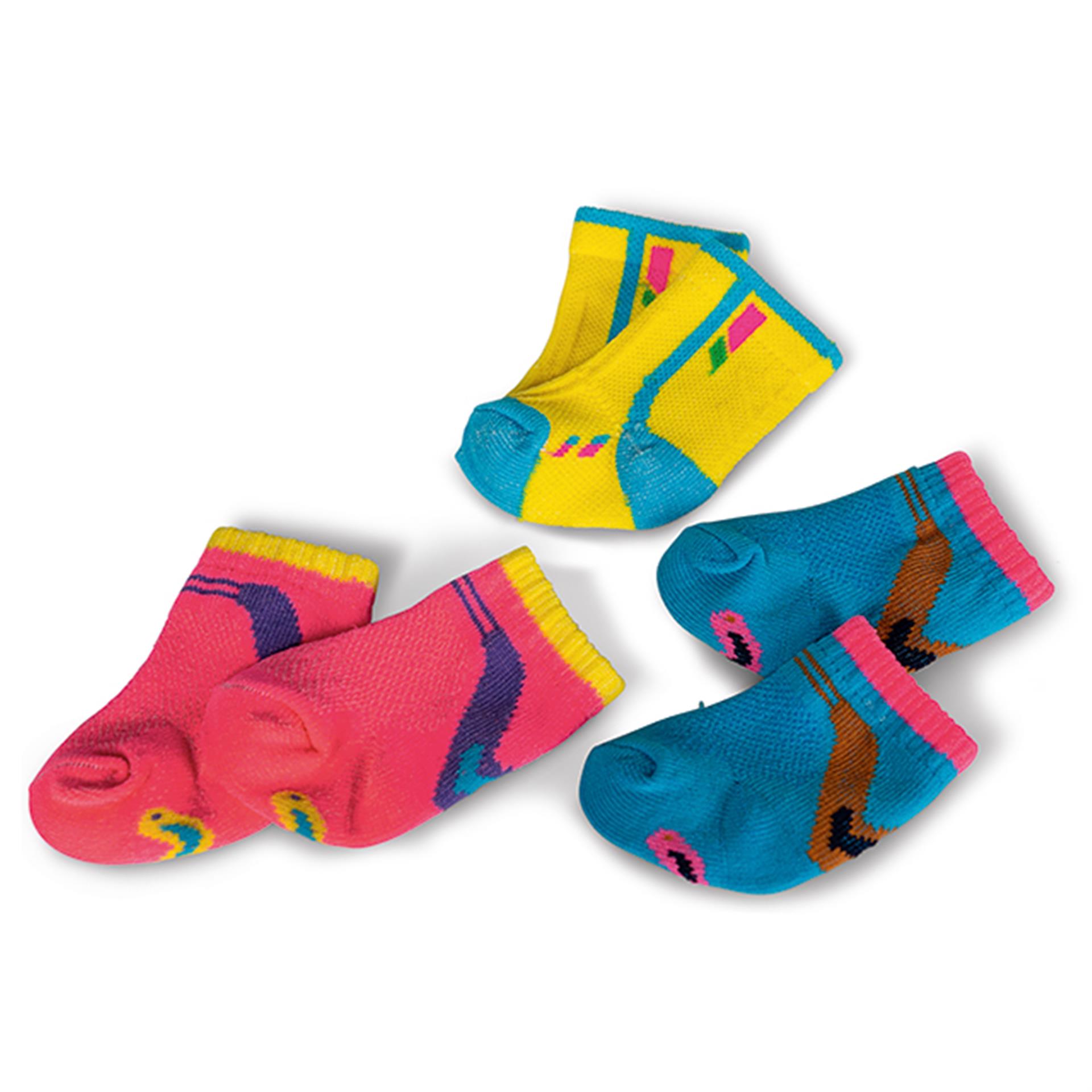 Lot de chaussettes pour poupées, 3 pces