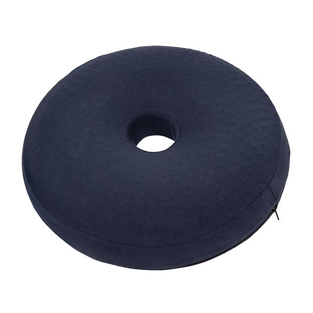 Coussin de siège orthopédique en mousse à mémoire de forme rond bleu