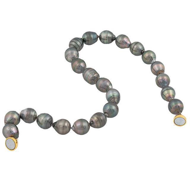 Collana di perle barocche Tahiti South Sea, Silver