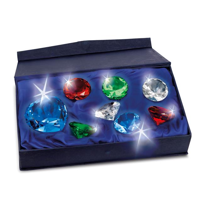 Diamants décoratifs en cristal de verre 8 pces